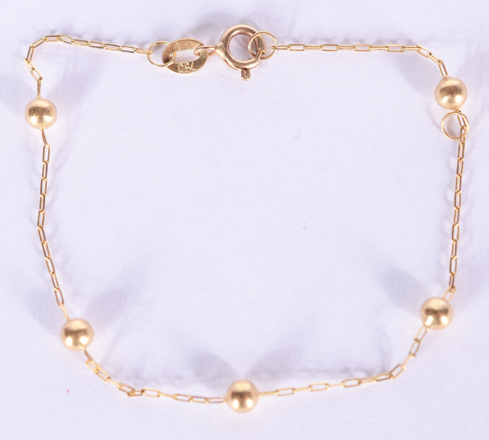 Pulseira de criança de ouro 18 k. (Por motivos de segurança a peça... - foto 1 de 3