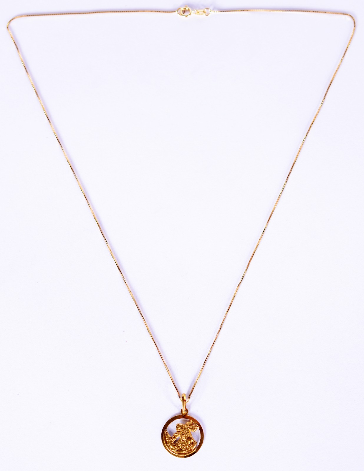 Colar com pendente de ouro 18 k., contraste 750 mls. (Por motivos de... - foto 1 de 6