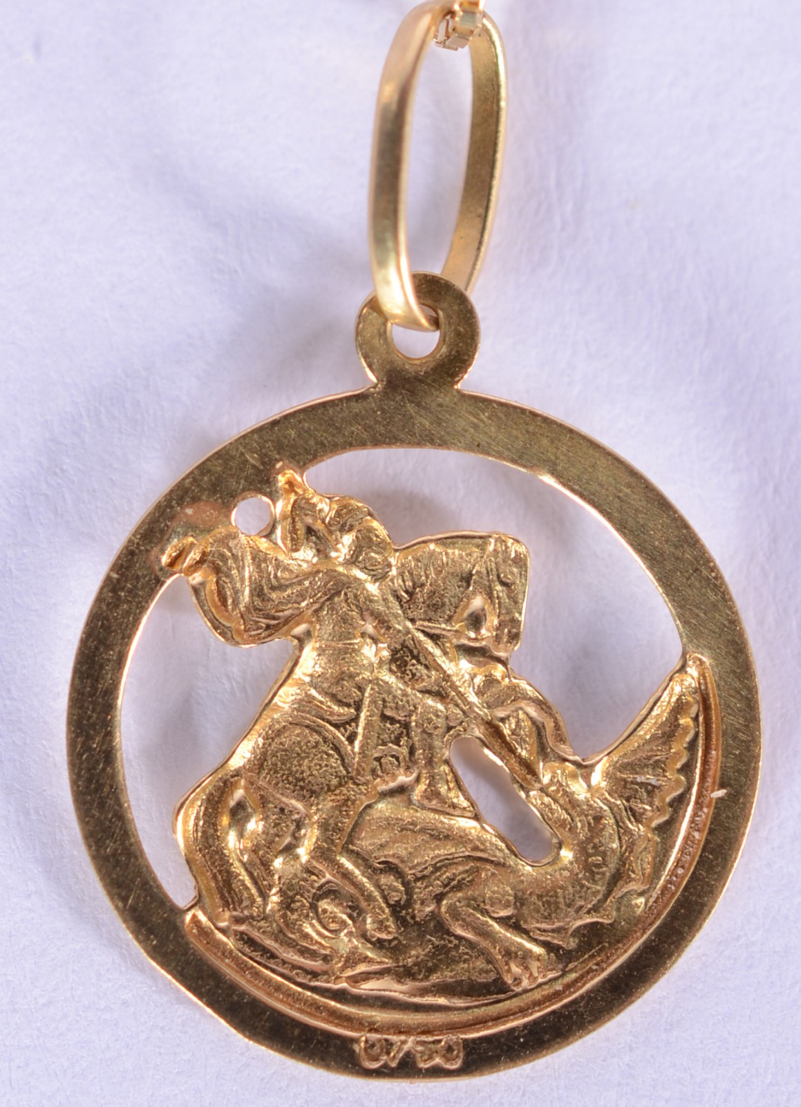Colar com pendente de ouro 18 k., contraste 750 mls. (Por motivos de... - foto 6 de 6