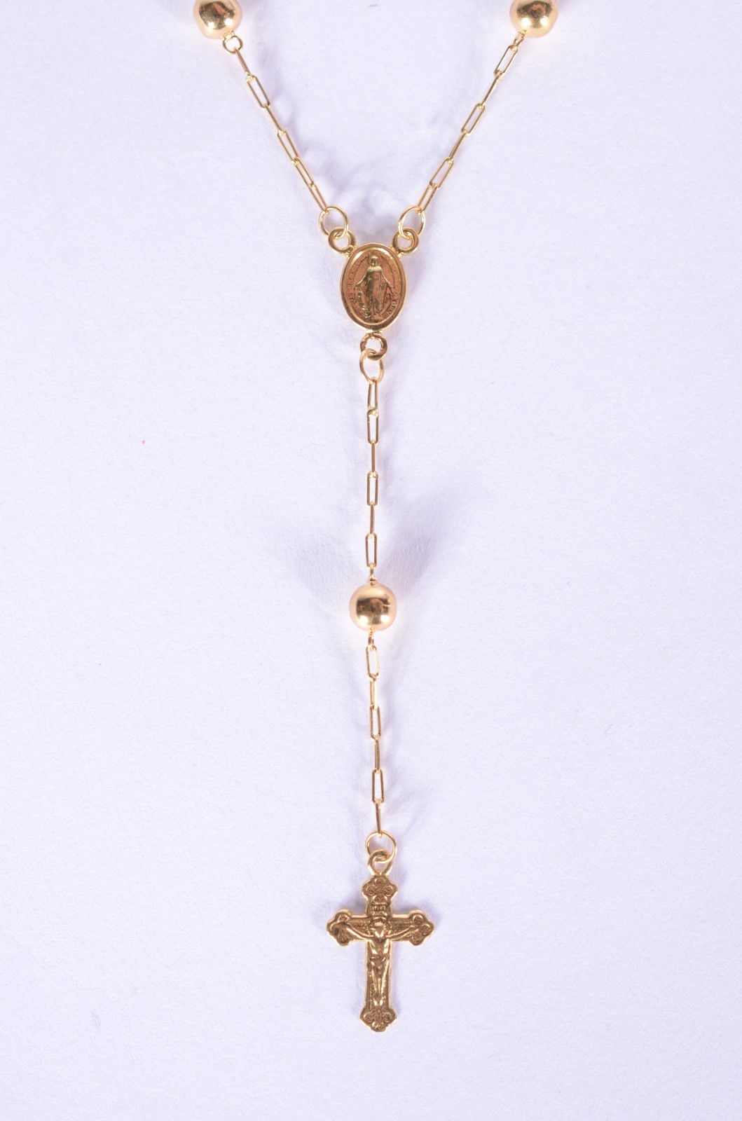 Colar/ terço de ouro 18 k., contraste 750 mls. (Por motivos de... - foto 2 de 5
