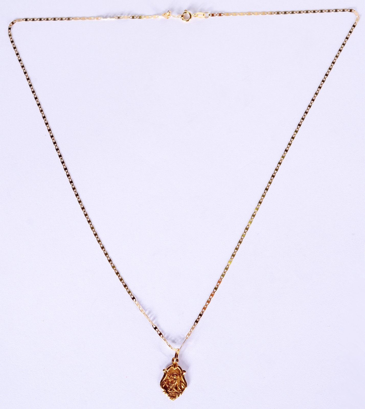 Colar com pendente anjo de guarda de ouro 18 k., contraste 750 mls... - foto 1 de 7