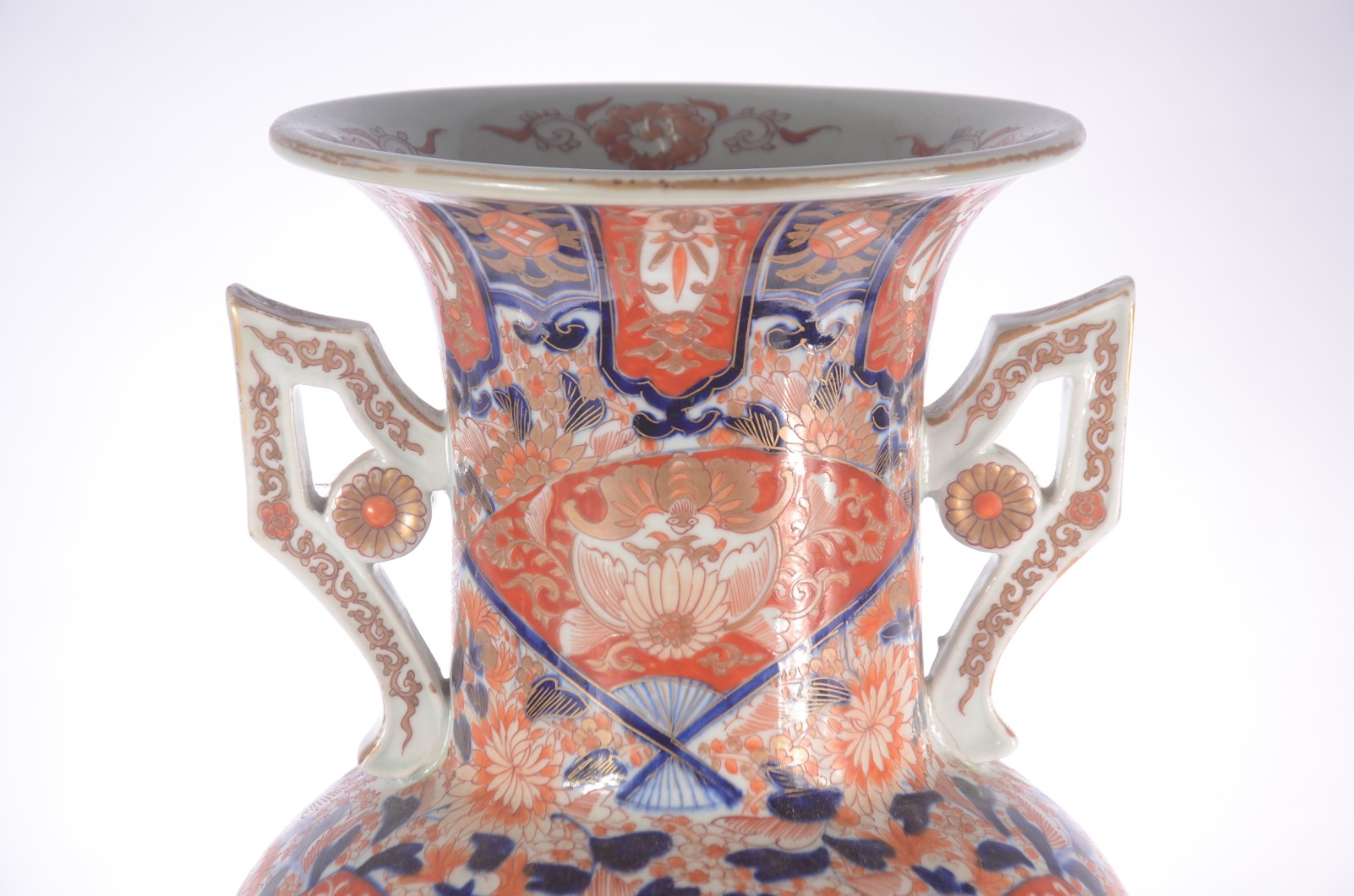 Vaso de porcelana japonesa Imari (Com restauro). - foto 4 de 7