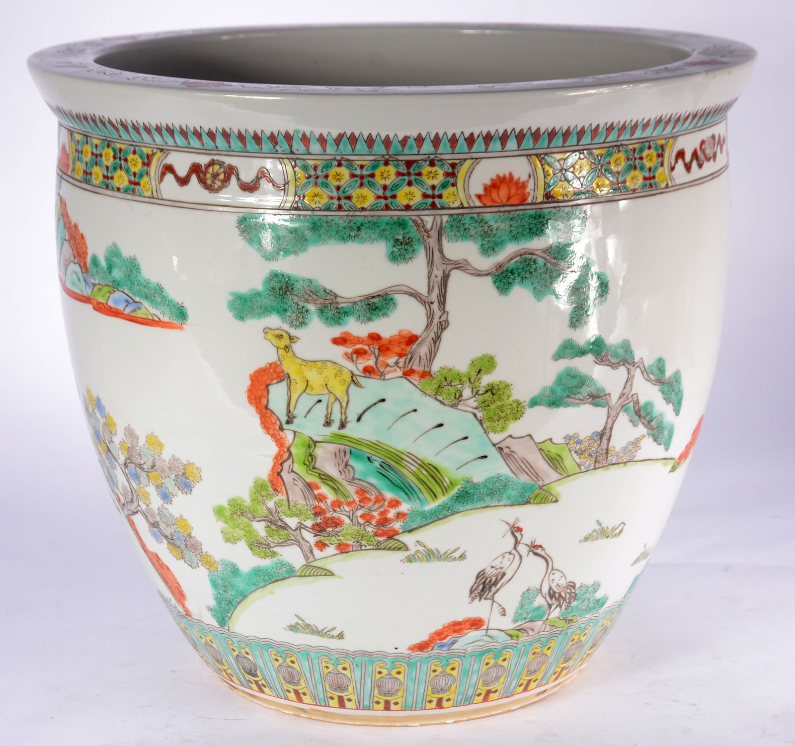 Cachepot de porcelana chinesa (Com batida e fio de cabelo). - foto 1 de 7