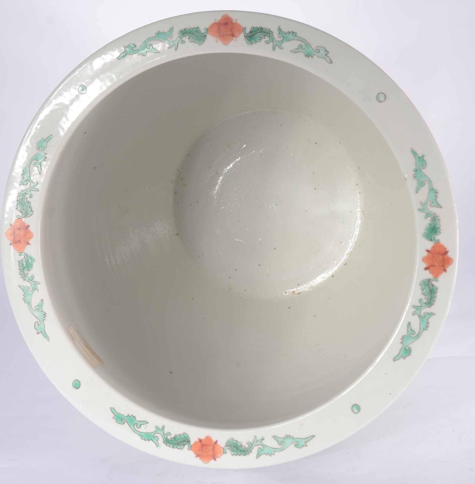 Cachepot de porcelana chinesa (Com batida e fio de cabelo). - foto 5 de 7