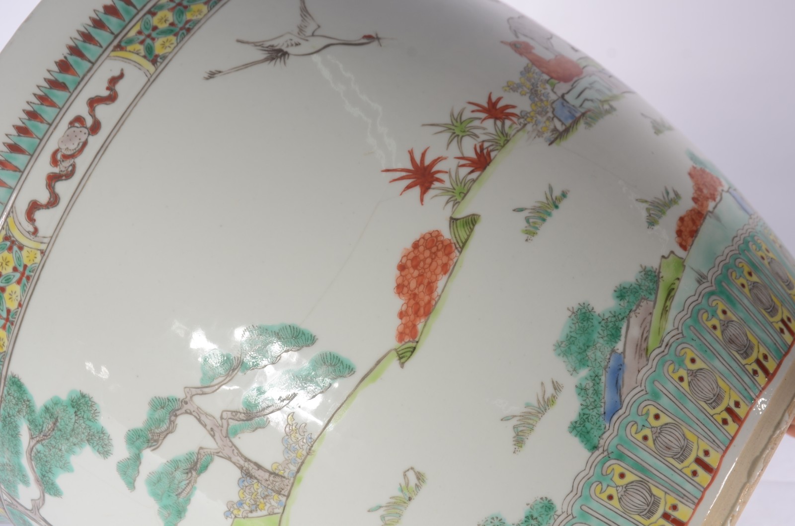Cachepot de porcelana chinesa (Com batida e fio de cabelo). - foto 3 de 7