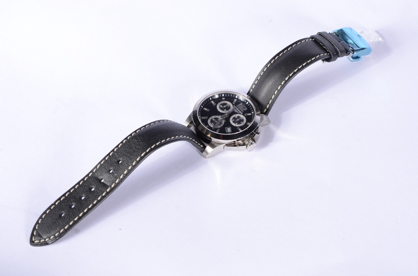 Relógio Suíço Longines, caixa de aço com cronógrafo e calendário, à... - foto 2 de 5