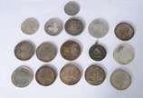 Lote com 16 moedas diversas de prata. - Lote com 16 moedas diversas de prata.