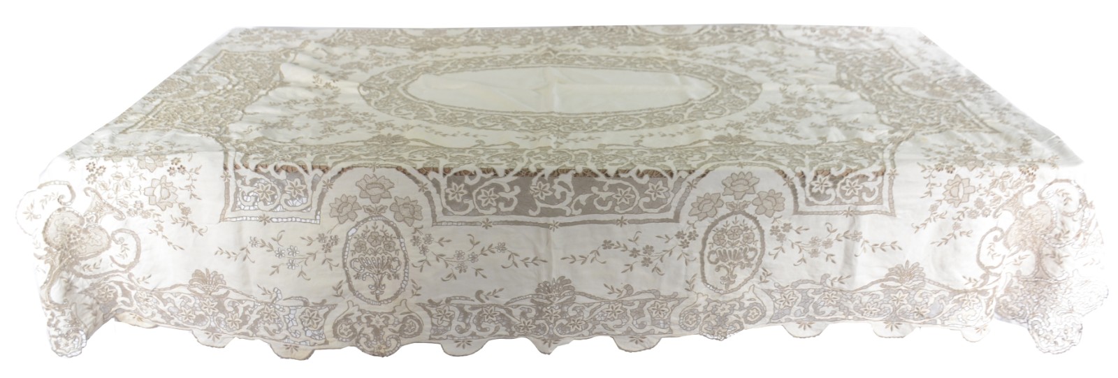 Toalha de mesa de linho português bordado da Ilha da Madeira... - foto 1 de 7