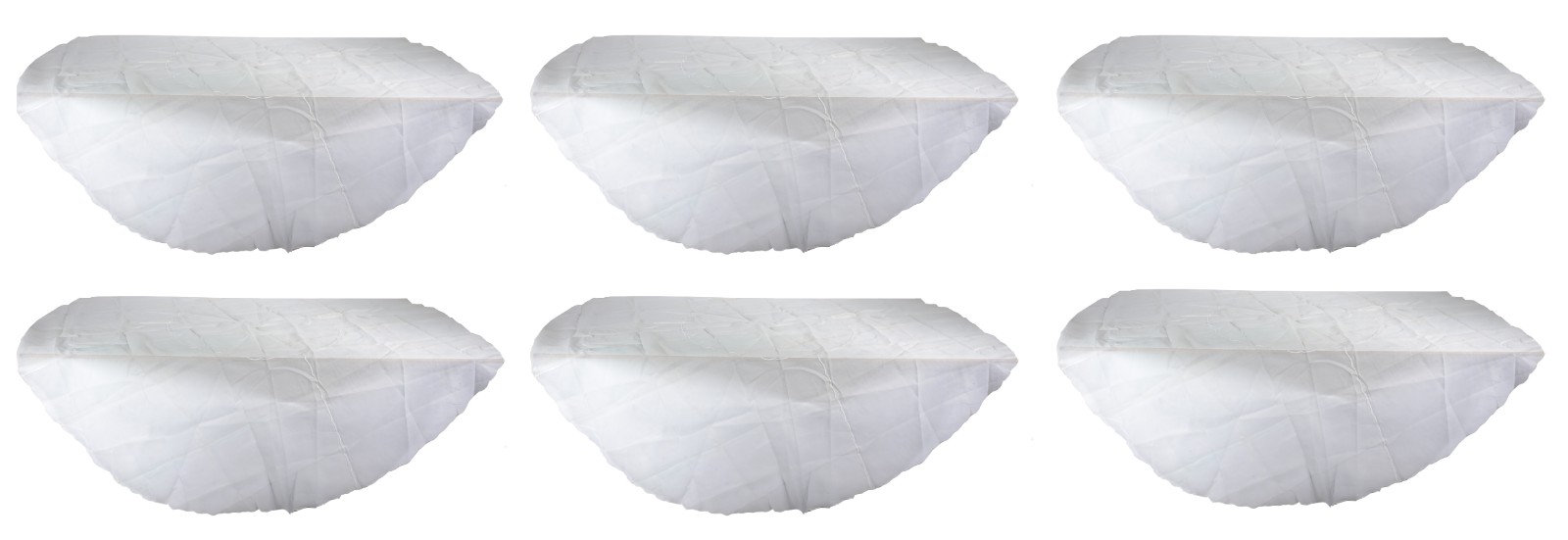 Conjunto com seis toalhas brancas redondas de organza (iguais)... - foto 1 de 3