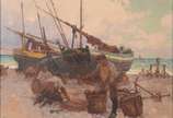 Henri Gaston Darien (1864/1926), Preparatif pou... - Óleo sobre tela.