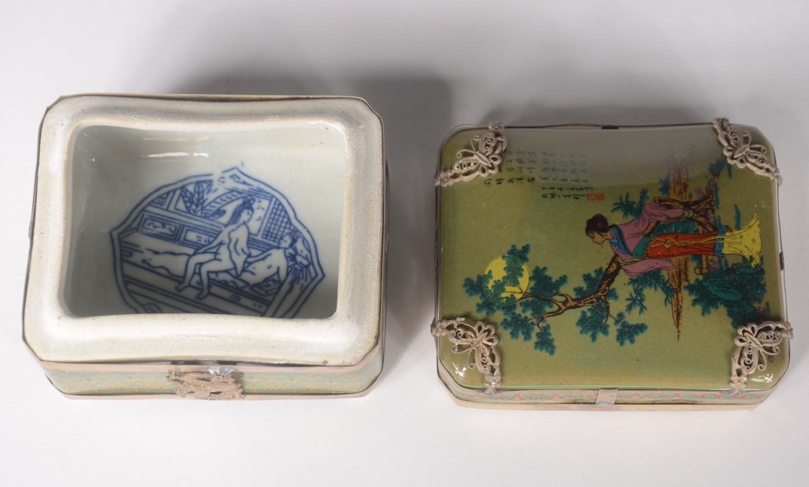 Porta jóia de porcelana com cenas "eróticas" - foto 4 de 6
