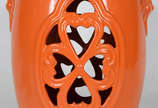 Seat garden de porcelana  na cor laranja 
 - Seat garden de porcelana  na cor laranja 
