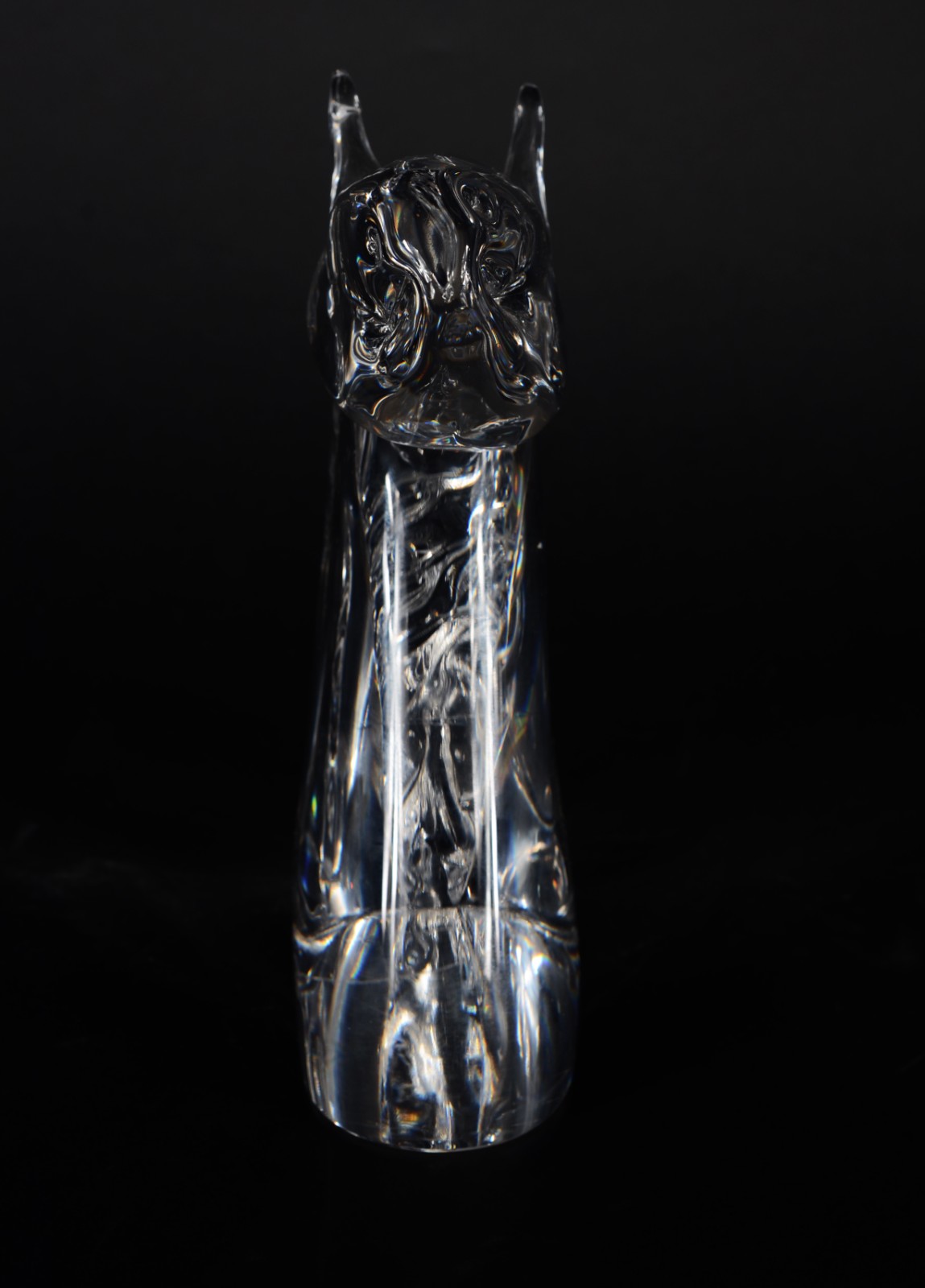 Escultura de cristal representando Cabeça de cavalo. - foto 3 de 5
