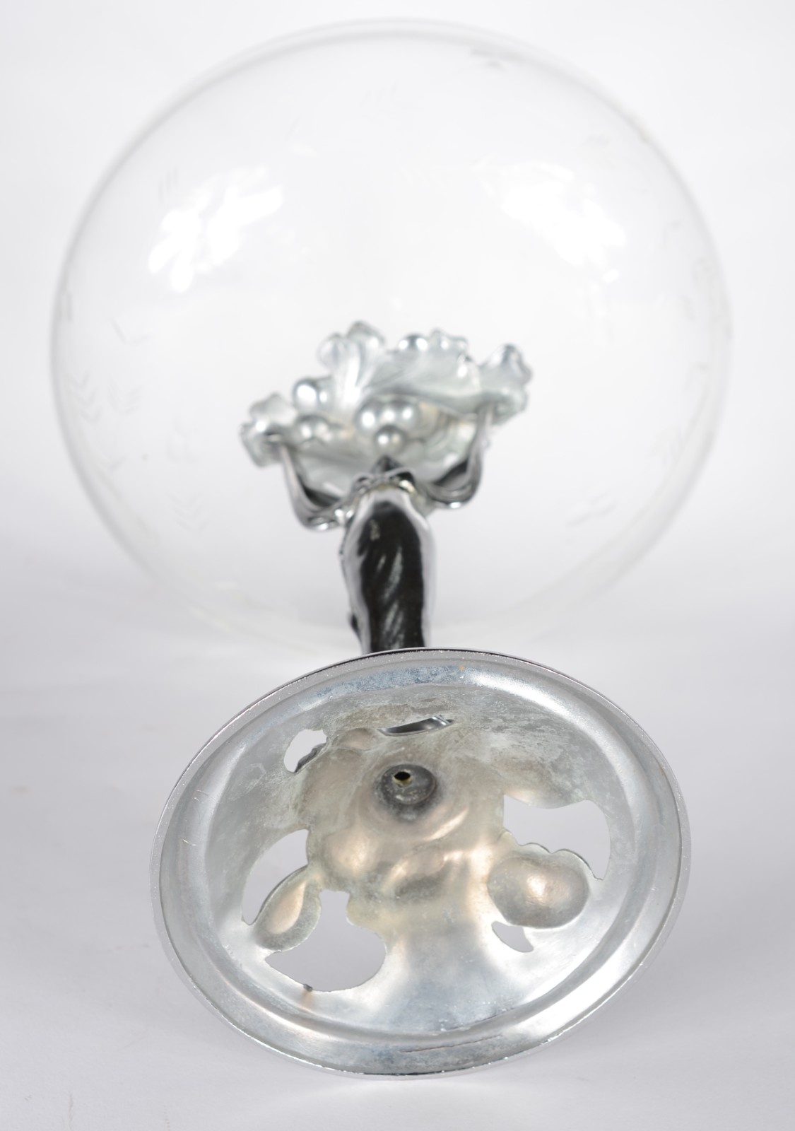 Fruteira com base de metal estilo Art Noveau, representando figura... - foto 7 de 7