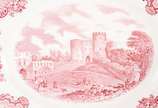 Diversas peças para jantar, sendo 10 pratos ras... - Diversas peças para jantar, sendo 10 pratos rasos de faiança inglesa rosa e branco "Enoch Woods"; terrina funda e travessa "Old Britain Castle" ...