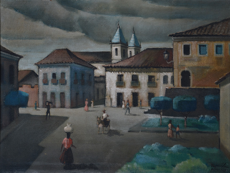 RESCALA, João José (1910 / 1986) - Casarios na Bahia - ostce - 50 x... - foto 2 de 3