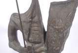 HENRIQUE RADONSKY,  - Escultura de bronze representando Guerreiro Nú.<br><br>