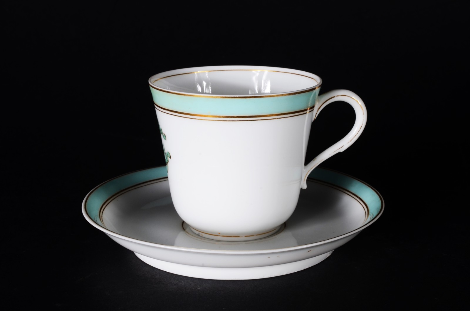 Conjunto para café de porcelana francesa Velho Paris com monograma e... - foto 4 de 9