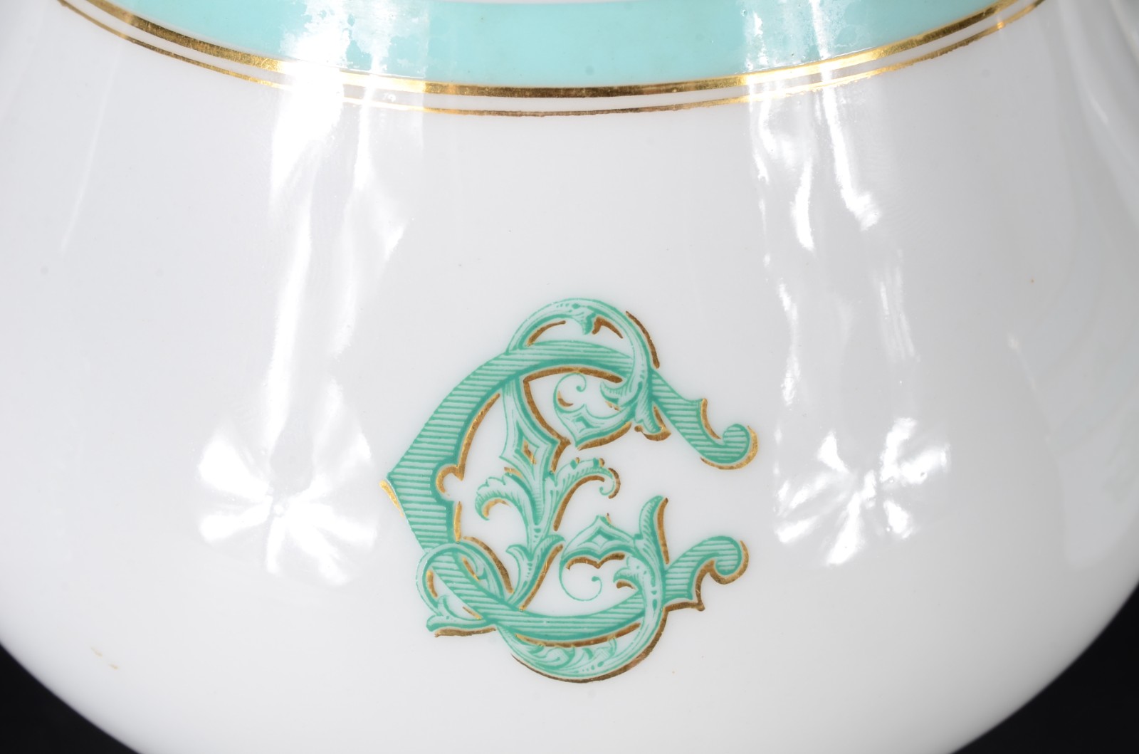 Conjunto para café de porcelana francesa Velho Paris com monograma e... - foto 5 de 9