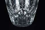 Vaso de cristal tcheco lapidado. - Vaso de cristal tcheco lapidado.