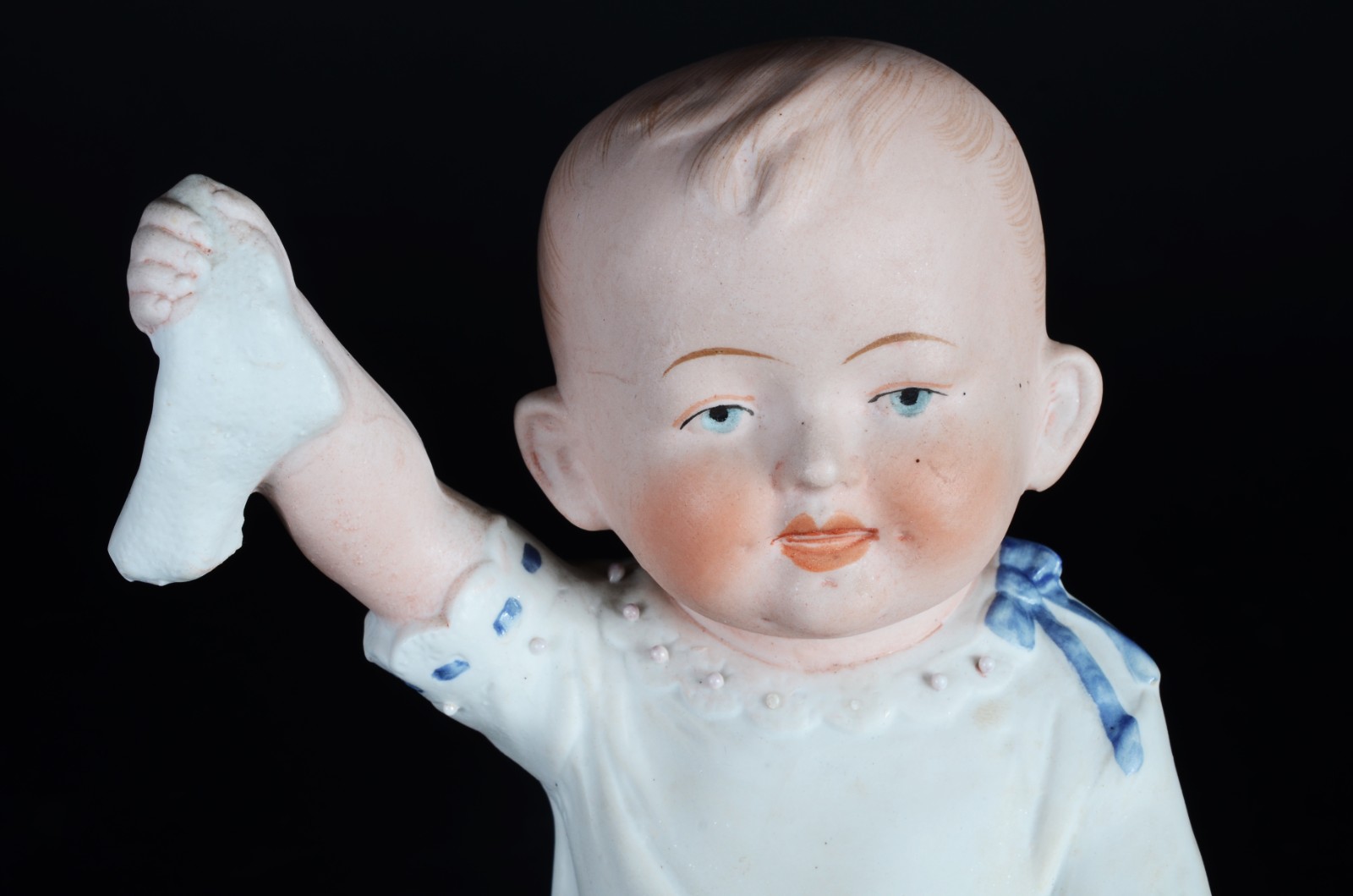 PIANO BABY - Escultura em biscuit alemão policromado, século XIX... - foto 2 de 7