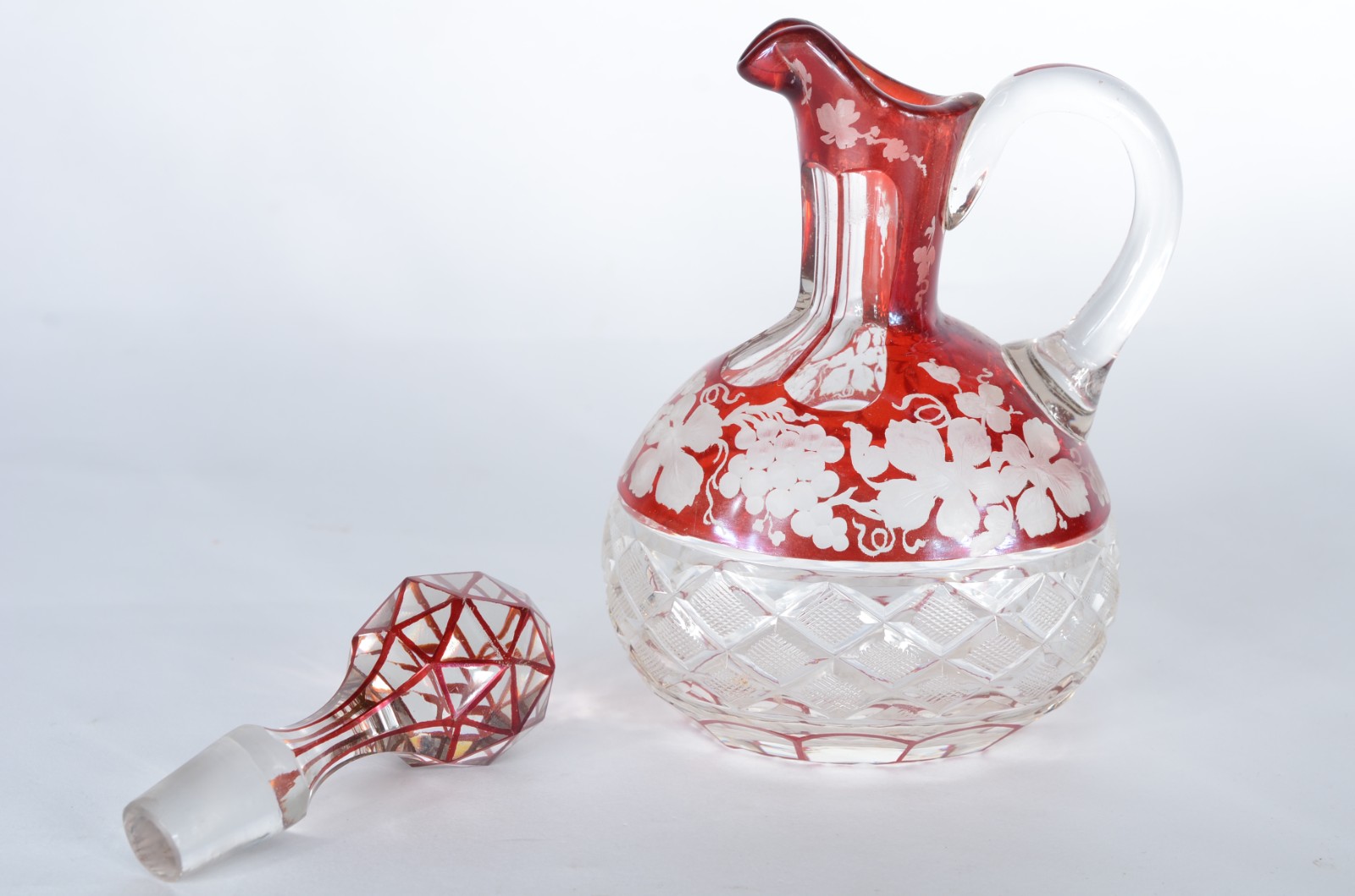 Conjunto de licoreira com 6 cálices e presentoir de cristal europeu... - foto 8 de 10