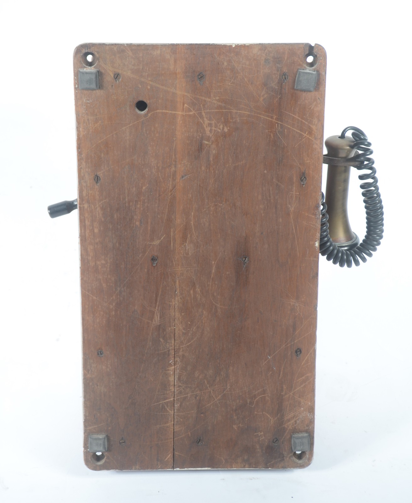 Telefone de parede com discador adaptado, caixa de madeira. Não foi... - foto 6 de 6