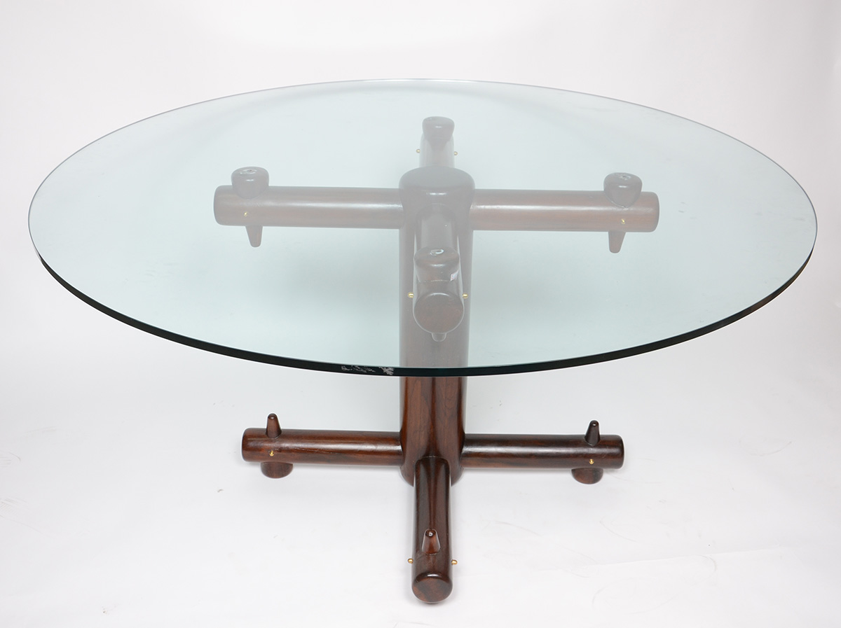 SERGIO RODRIGUES (1927/ 2014) - Mesa "Caixe" com base de...