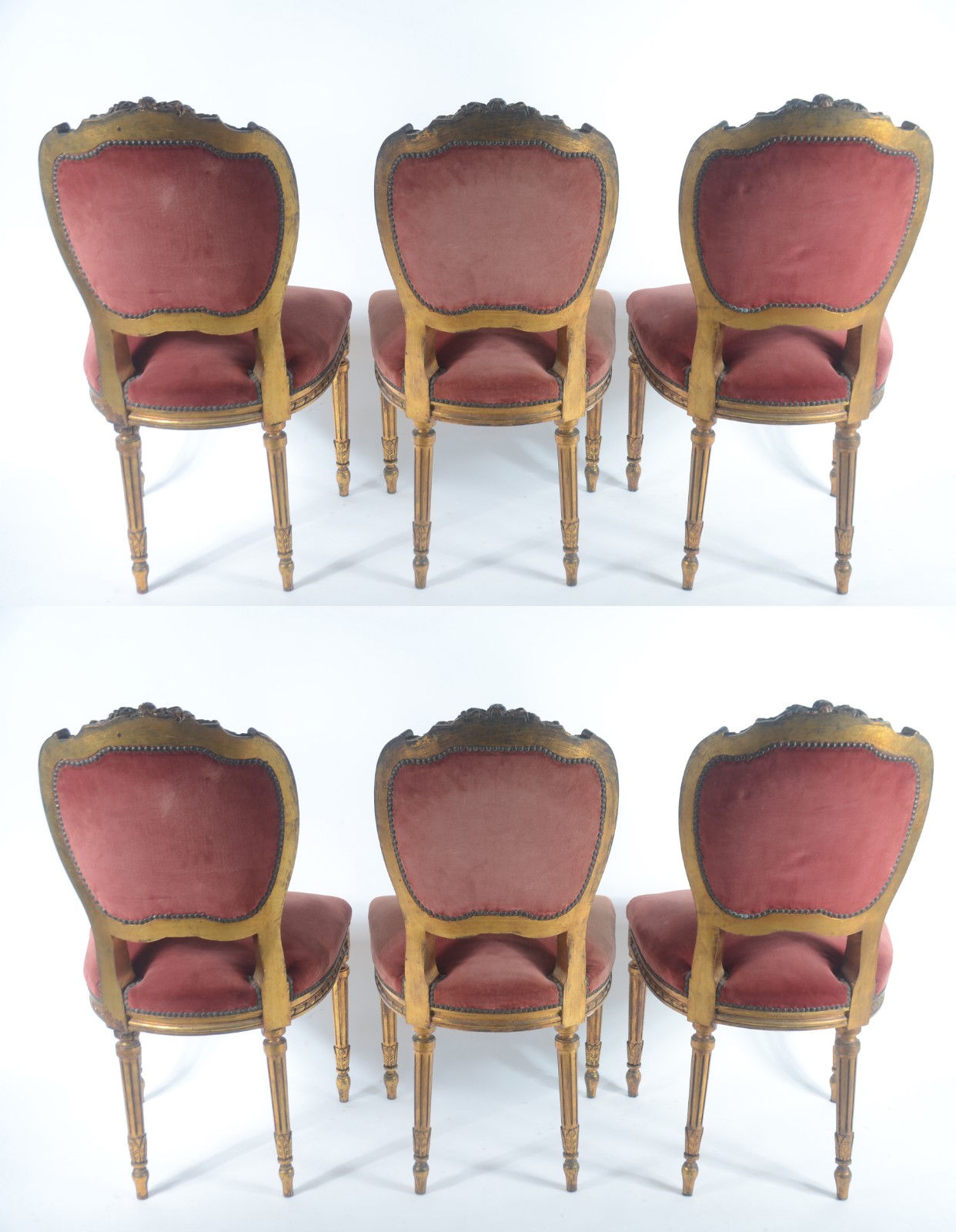 Conjunto de mesa de jantar de madeira nobre dourada, estilo frances... - foto 7 de 7