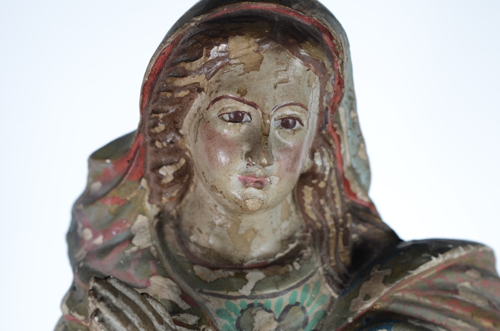 Nossa Senhora da Conceição - Antiga imagem de estuque policromado e... - foto 7 de 8