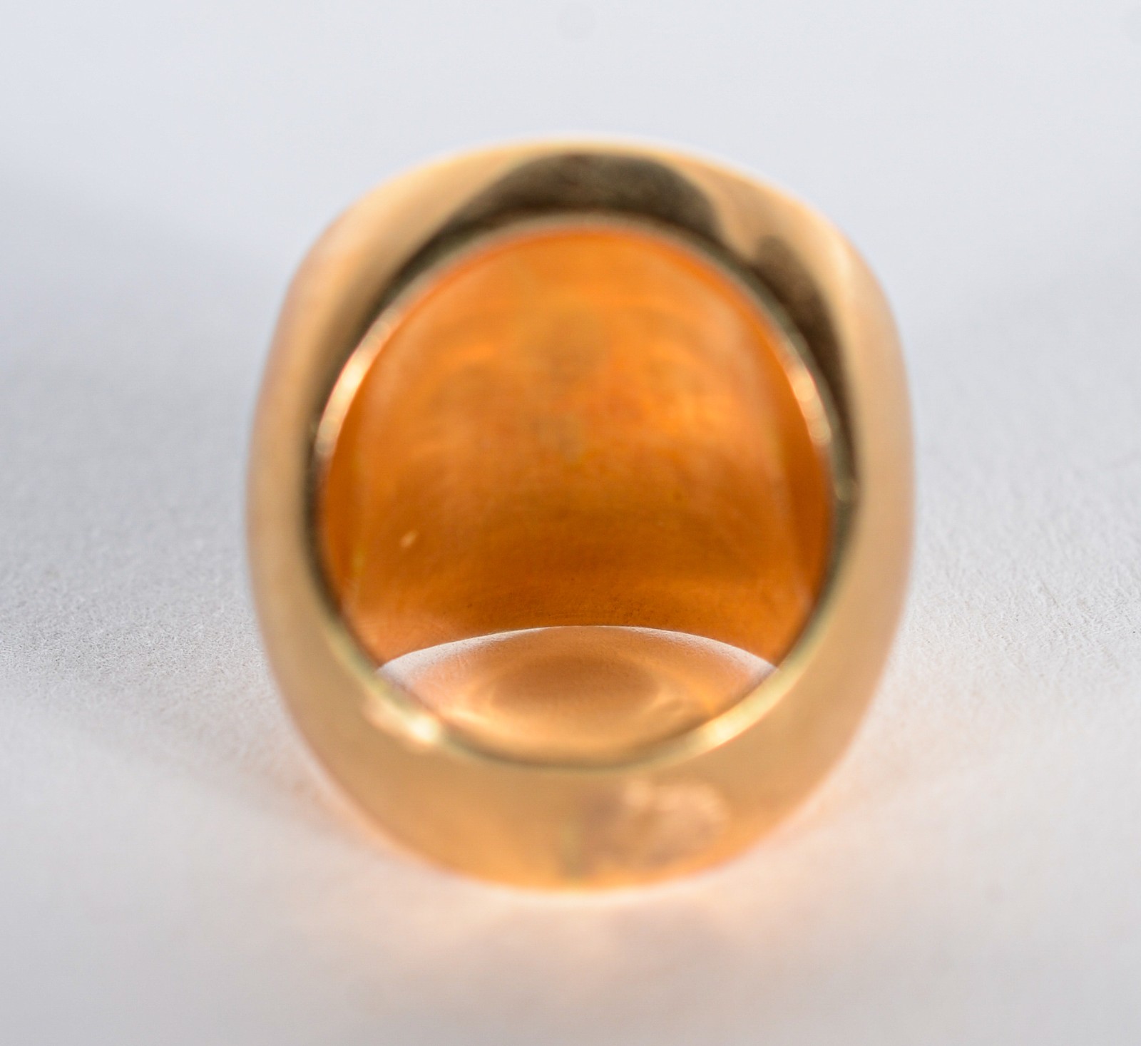 Anel de ouro 18 k., com moeda alemã no valor de 10 mark, ano 1875... - foto 4 de 5