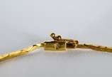Pulseira de ouro 18k.,  com mini brilhantes. (P... - Pulseira de ouro 18k.,  com mini brilhantes. (Por motivos de segurança a peça não se encontra na loja).