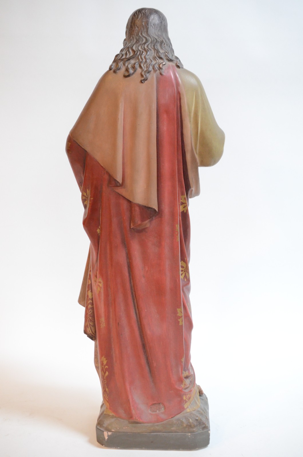 Sagrado Coração de Jesus - Grande imagem francesa de estuque... - foto 7 de 10