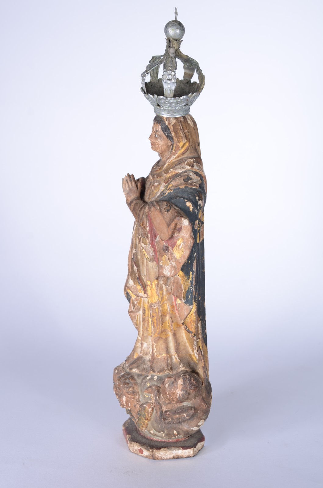 Nossa Senhora da Conceição - Imagem de madeira policromada e dourada... - foto 5 de 7