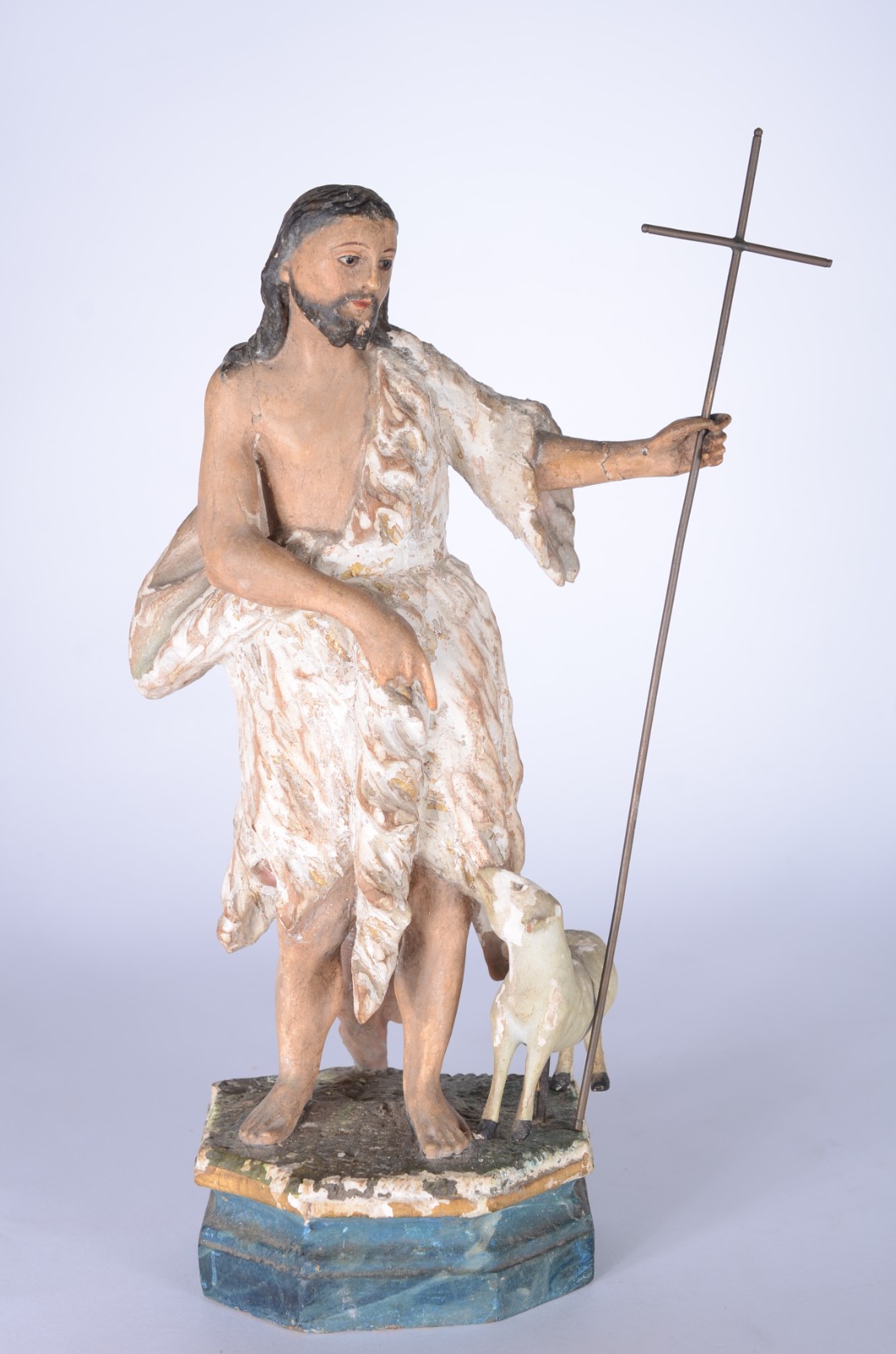 São João Batista - Imagem de madeira policromada. Século XIX. - foto 1 de 9