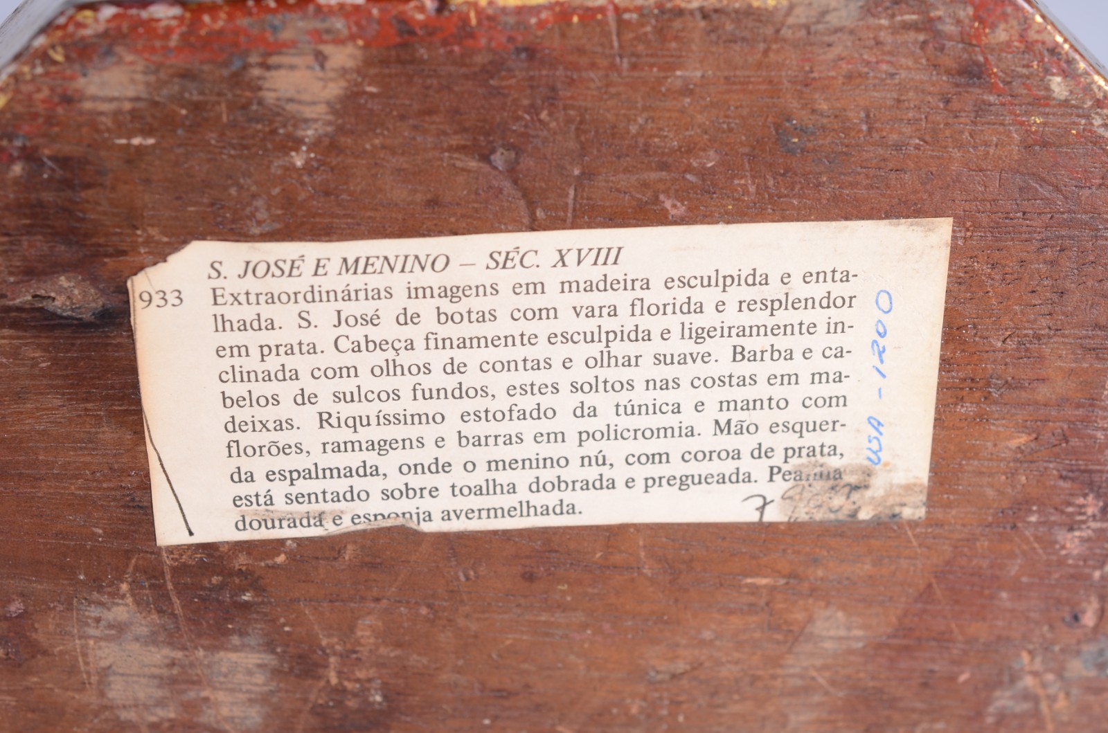 São Jose de Botas - Imagem pernambucana de madeira policromada e... - foto 7 de 8
