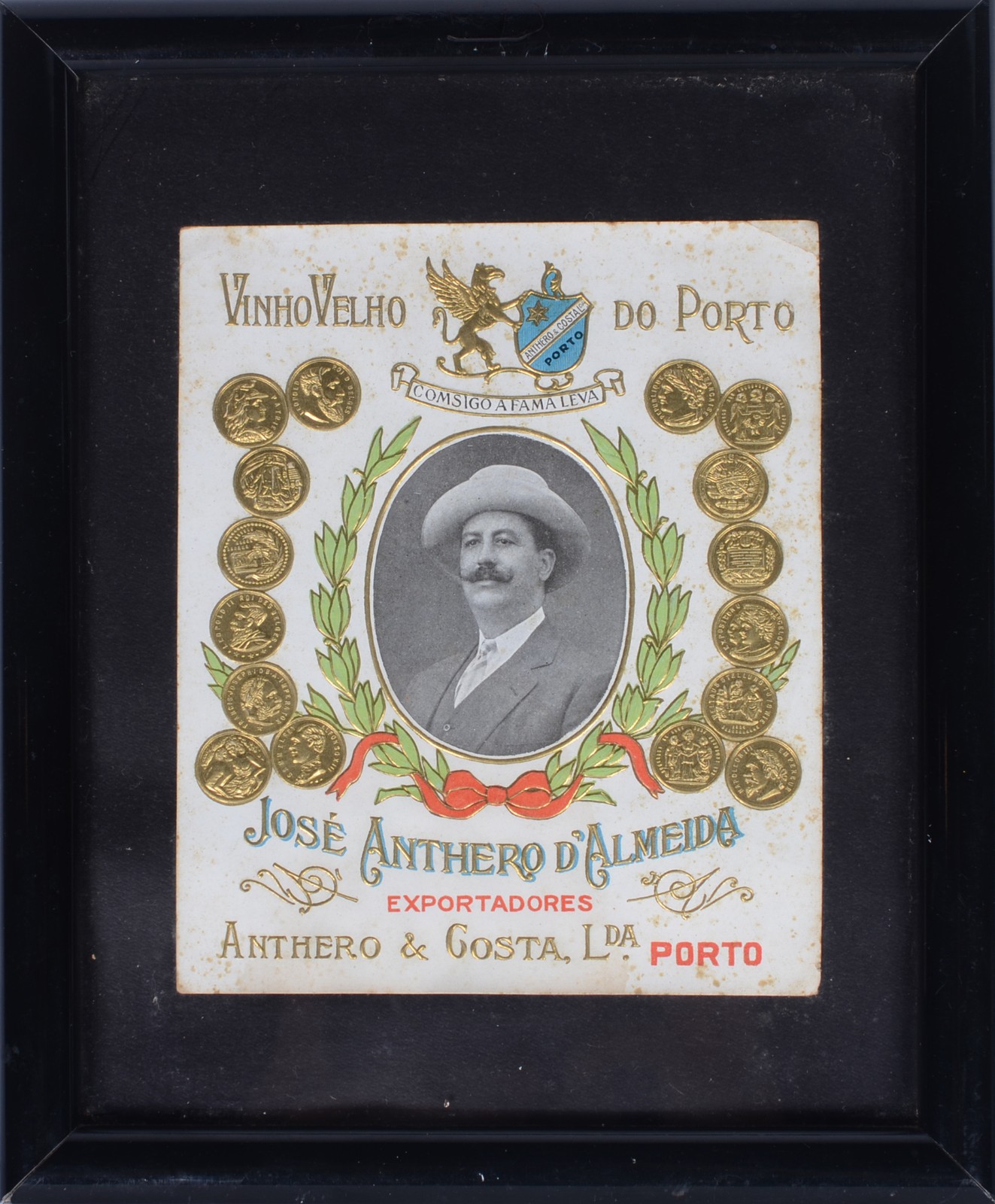 Antigo card de propaganda "José Anthero" datados de 1891 com gravação... - foto 2 de 3