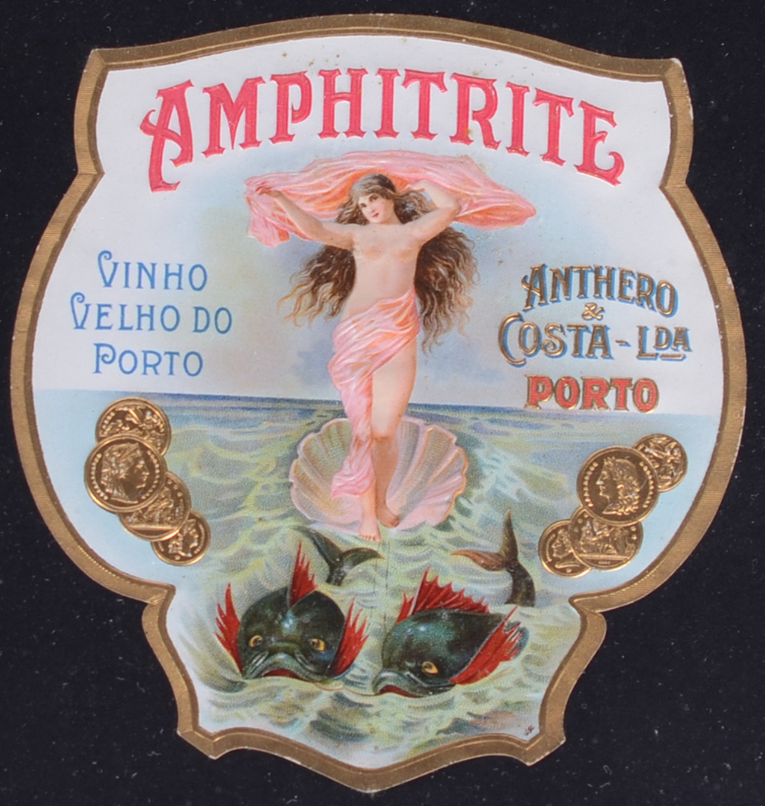 Antigo card de propaganda "Amphitrite" datados de 1891 com gravação... - foto 1 de 3