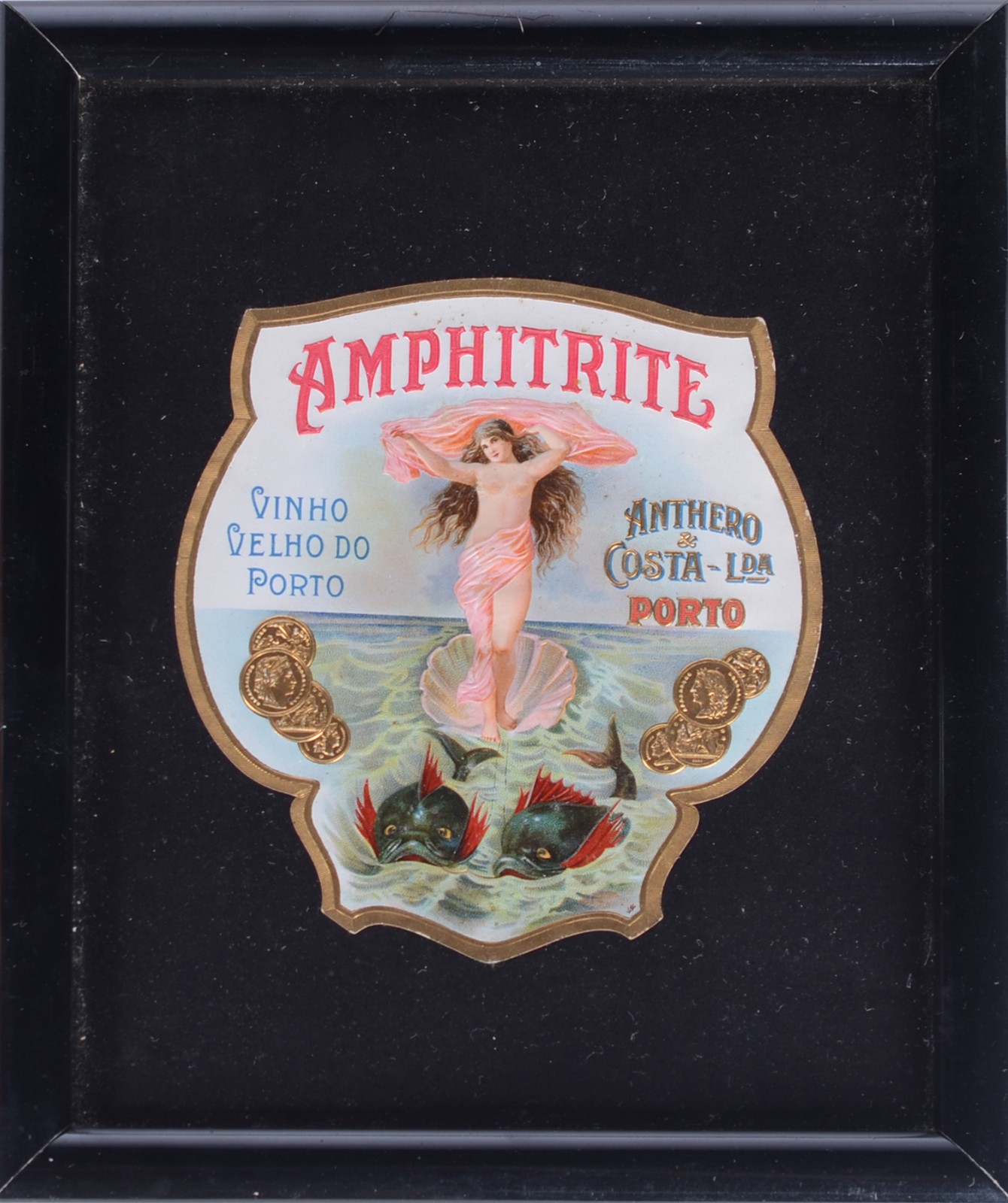 Antigo card de propaganda "Amphitrite" datados de 1891 com gravação... - foto 2 de 3