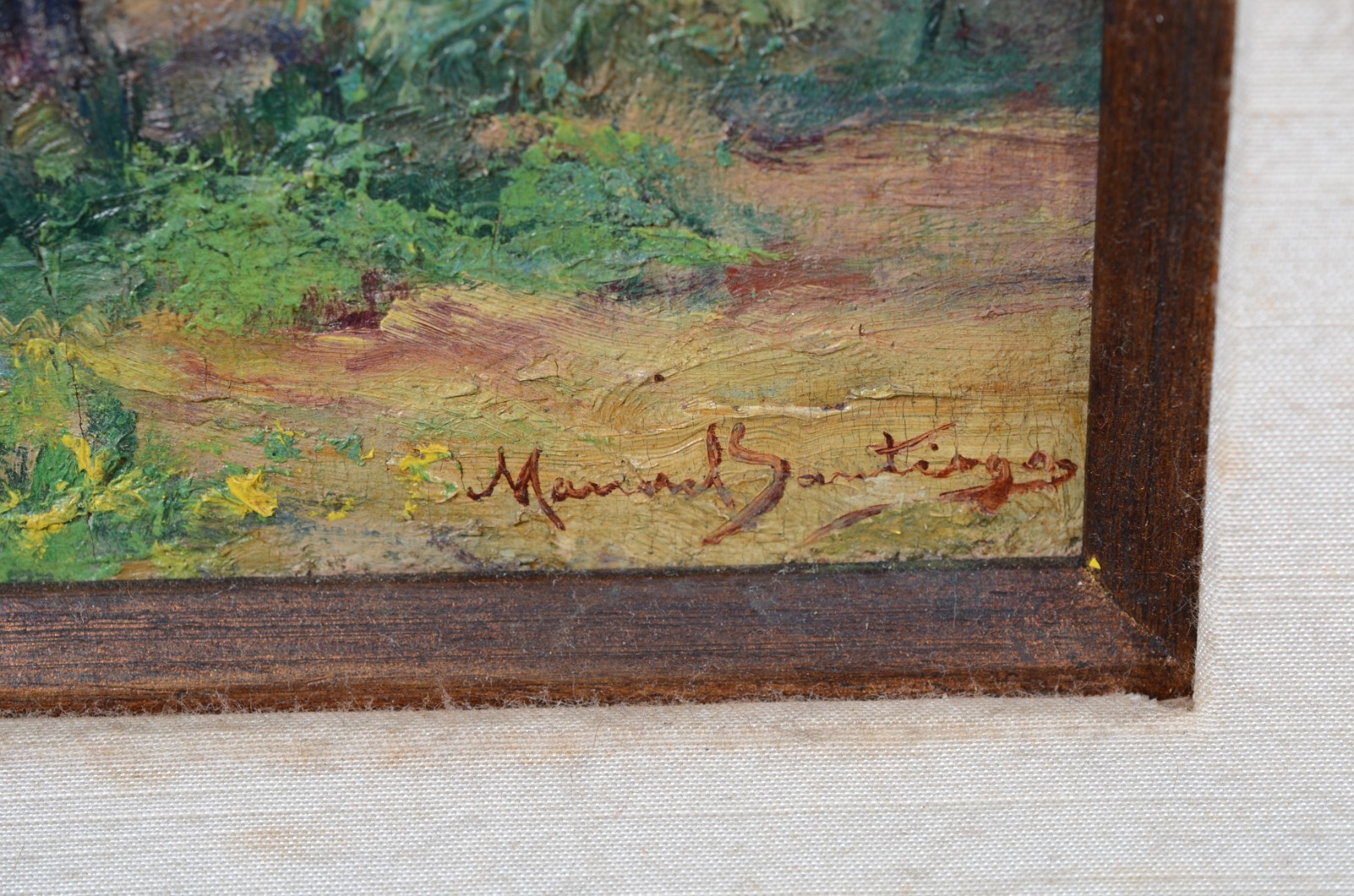 Manoel Santiago (1897-1987), Paisagem com casario - Cauterets, França - foto 3 de 5