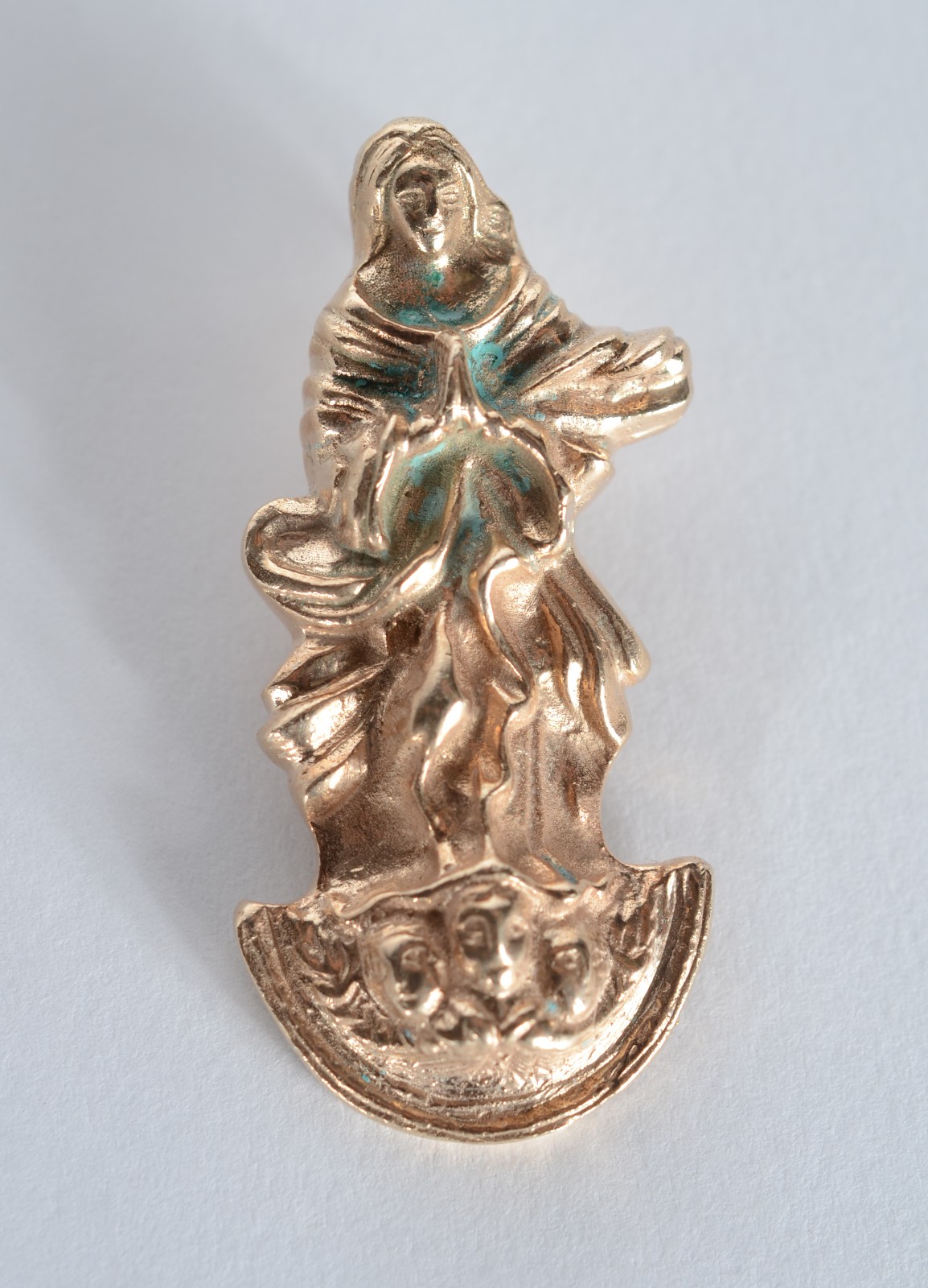Nossa Senhora da Conceição de pendurar de prata com vermeil., baiana... - foto 1 de 4