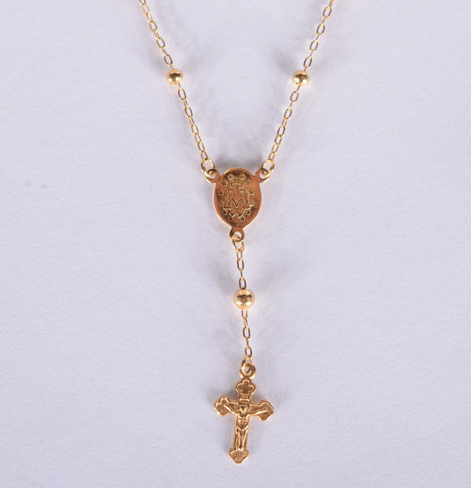 Gargantilha de ouro 18 k., contraste 750 mls feitio terço. (Por... - foto 1 de 6