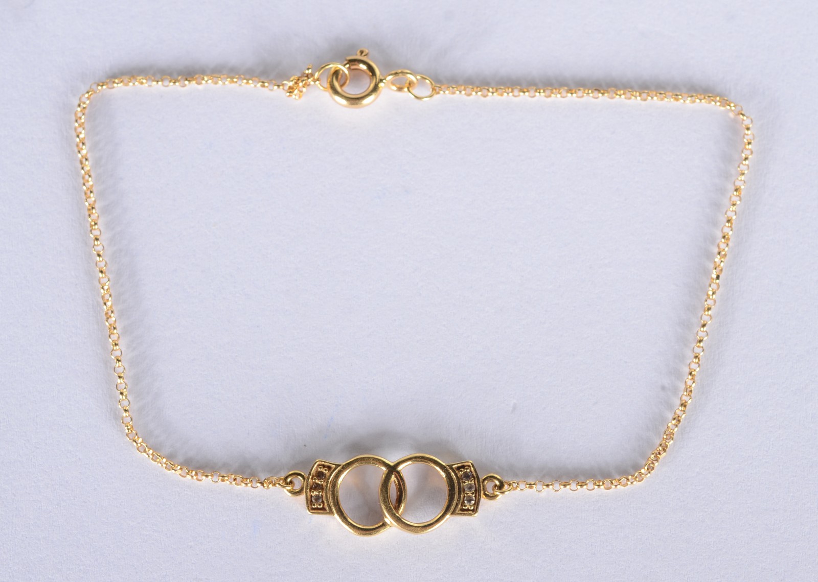 Pulseira de ouro 18 k., feitio "algemas". (Por motivos de segurança a... - foto 2 de 6