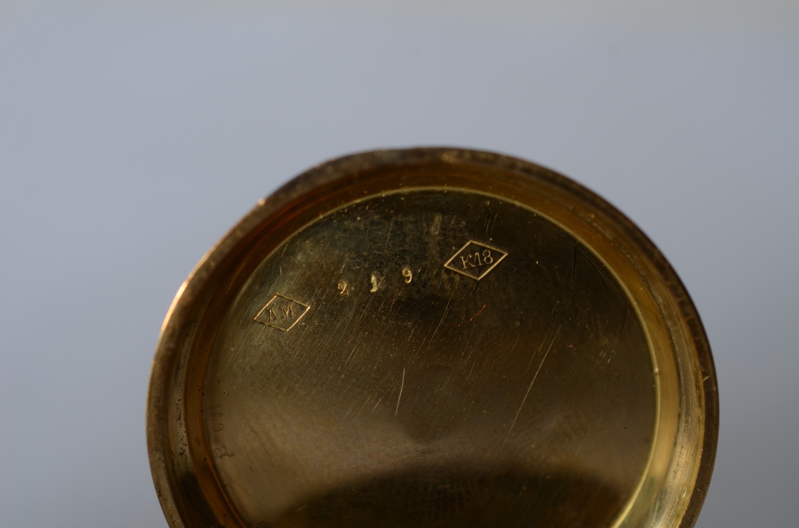 Relógio de bolso de ouro 18 k, inscrição interna na tampa "Remontoir... - foto 9 de 9