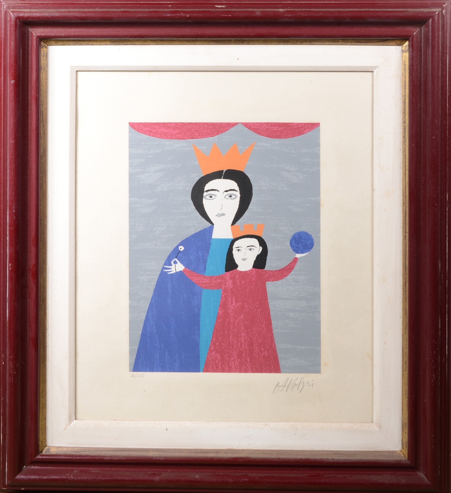 Alfredo Volpi (1896-1988), Madona com menina - foto 2 de 5