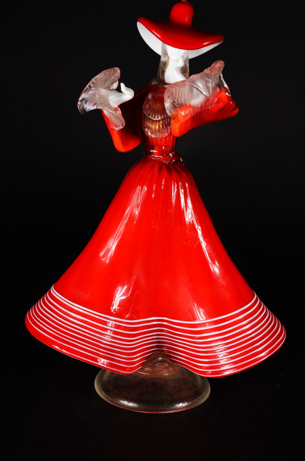 Escultura de murano italiano policromado representando "dama de... - foto 1 de 9