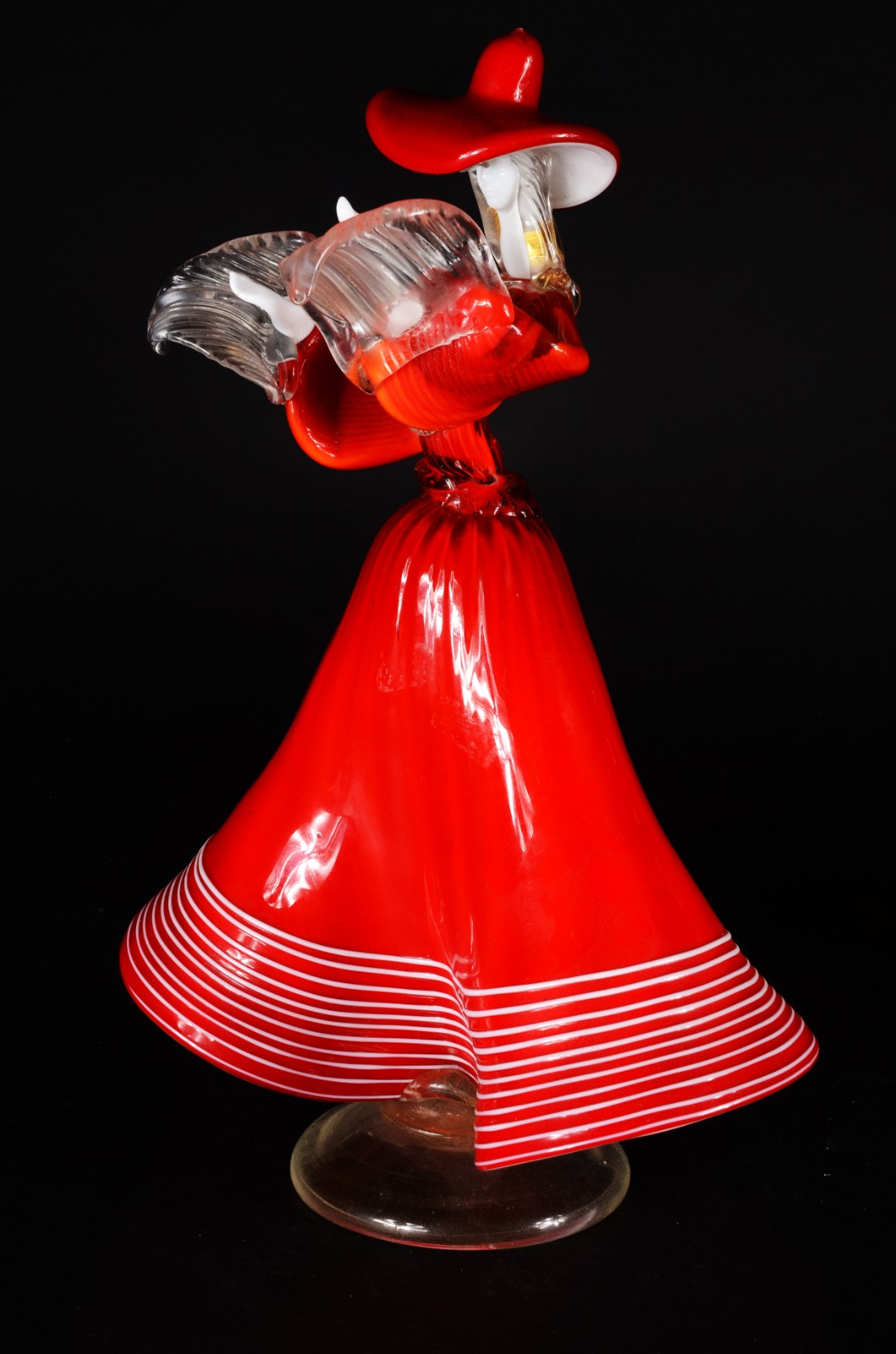 Escultura de murano italiano policromado representando "dama de... - foto 6 de 9