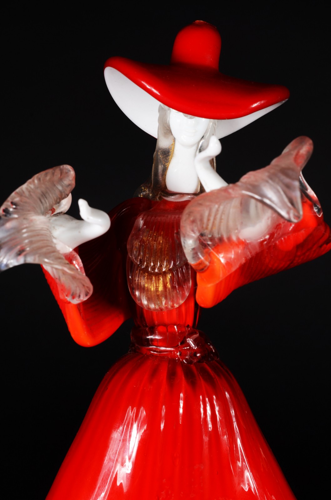 Escultura de murano italiano policromado representando "dama de... - foto 2 de 9