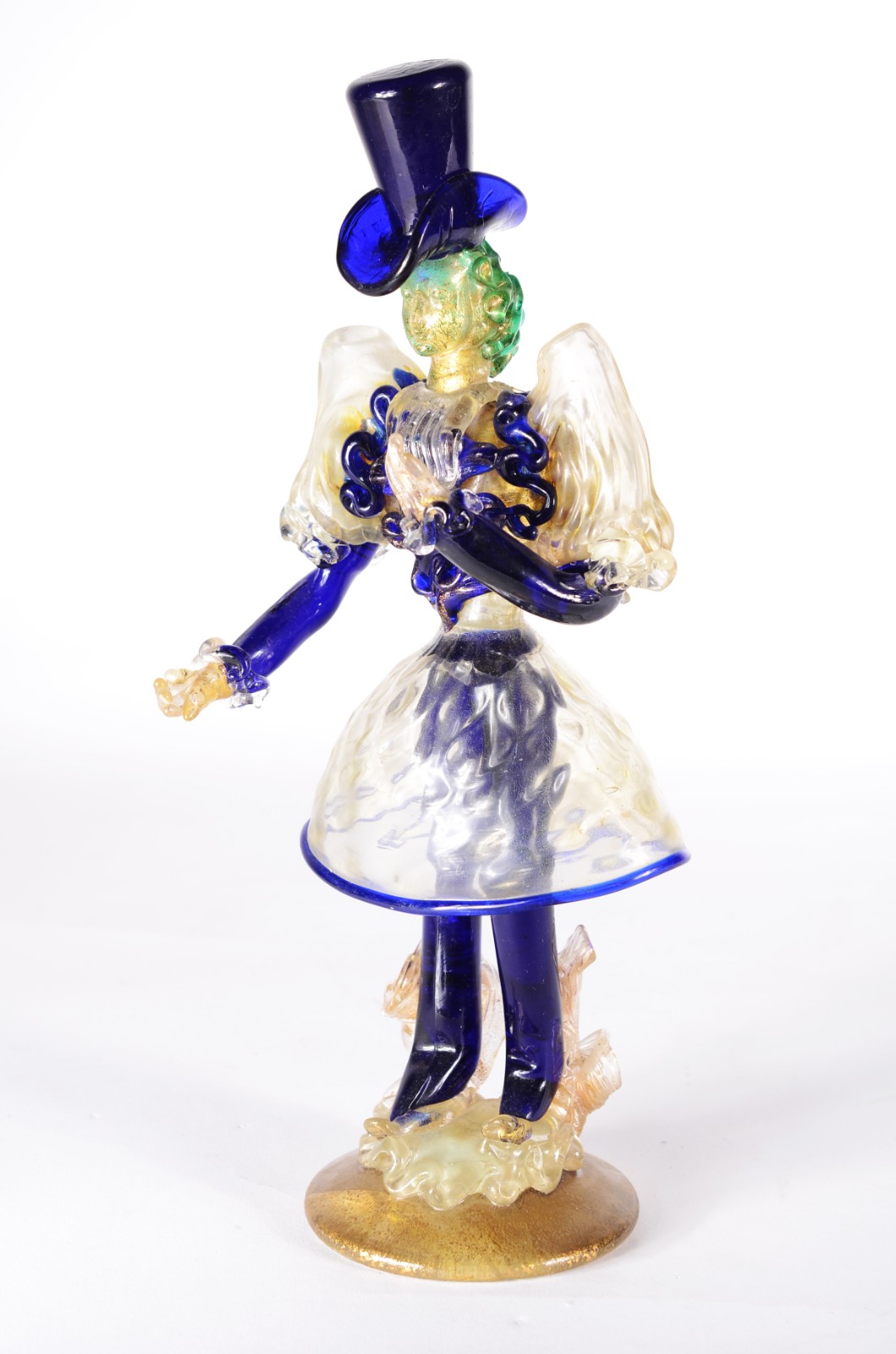 Escultura de murano italiano policromado e com pó de ouro... - foto 1 de 9