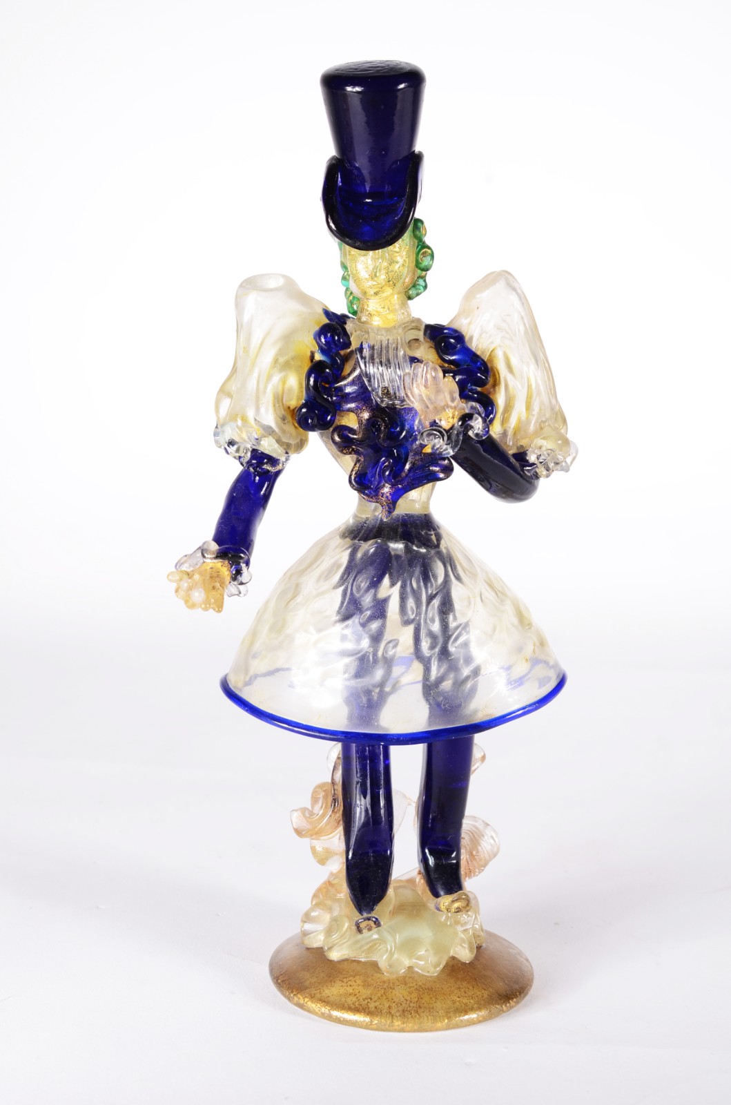 Escultura de murano italiano policromado e com pó de ouro... - foto 2 de 9